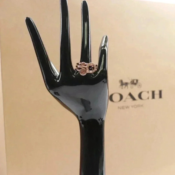 OPEN CIRCLE HALO RING SET (F67074) ROSEGOLD - Picture 1 of 8